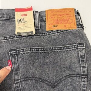 Levi's 501 Original Black Denim Jeans E 42 X 32